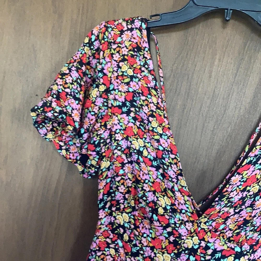 Rewind long floral print dress w criss cross in back boho XXL jrs - Picture 6 of 17